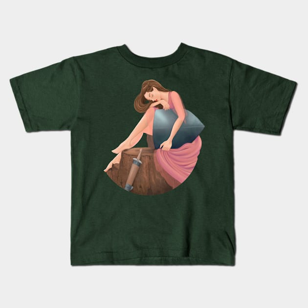 Quiet Warrior Kids T-Shirt by LunarFox